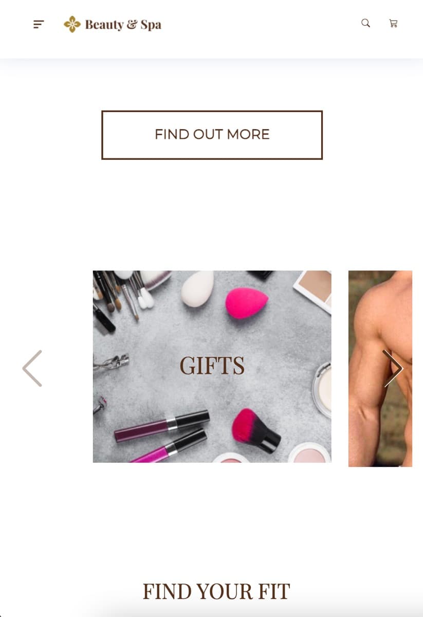Featured product carousel on mobile