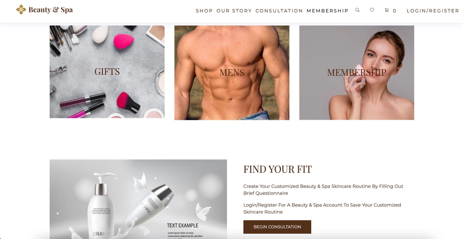 Consultation booking section on desktop