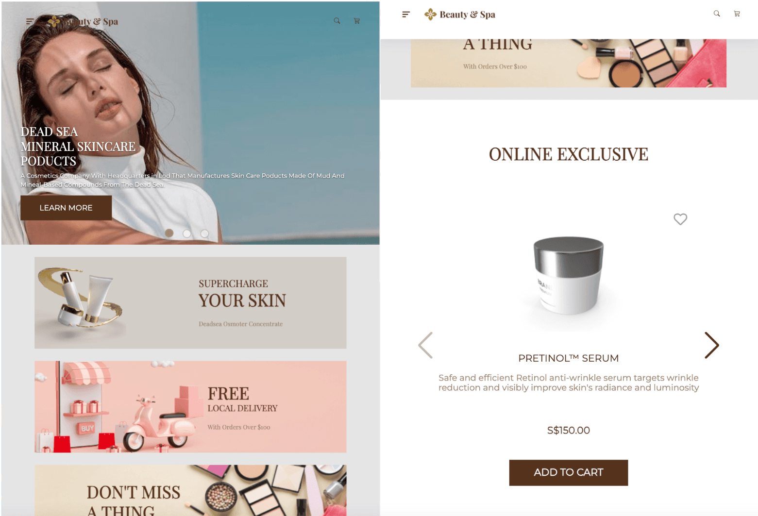 Beauty & Spa Landing Page screenshot