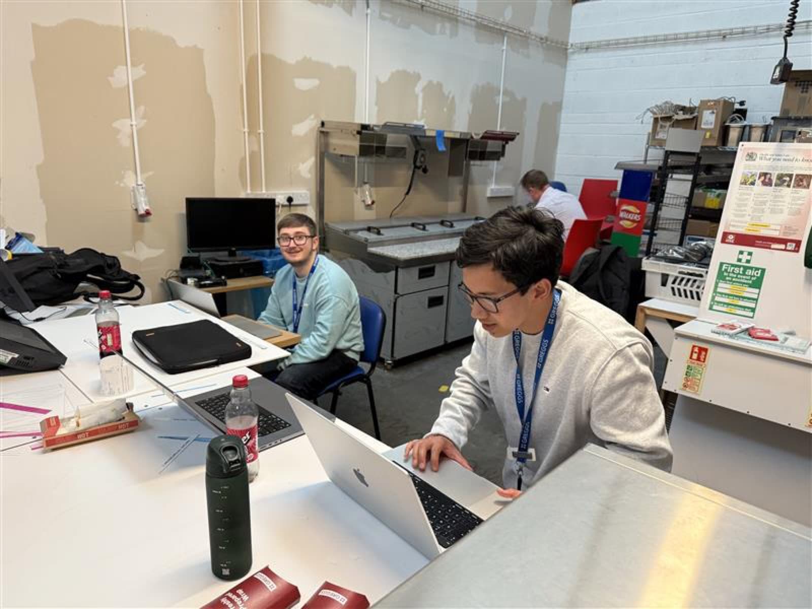 Behind the scenes during kiosk development and testing